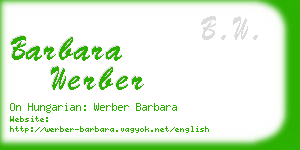 barbara werber business card